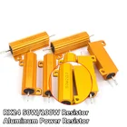 RX24 50 Вт 100 Вт алюминиевый мощный металлический корпус чехол с проволочным резистором 0.01R  100K 1 6 8 10 20 200 500 1K 10K Ом Сопротивление