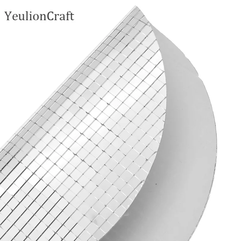 Самоклеящаяся круглая стеклянная зеркальная мозаичная плитка Chzimade для