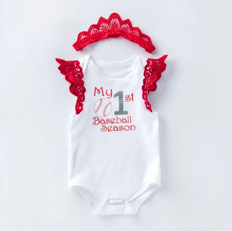 Новый комплект детской одежды для бейсбола модные боди и повязка на голову