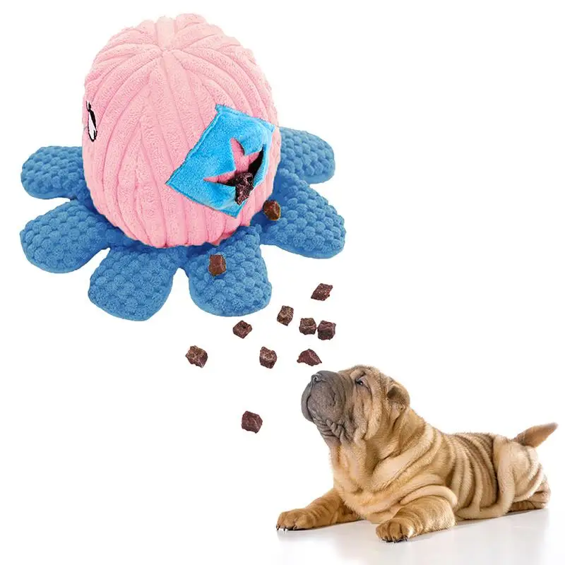 Игрушка пищалка для собак милая плюшевая игрушка Осьминог в форме кота