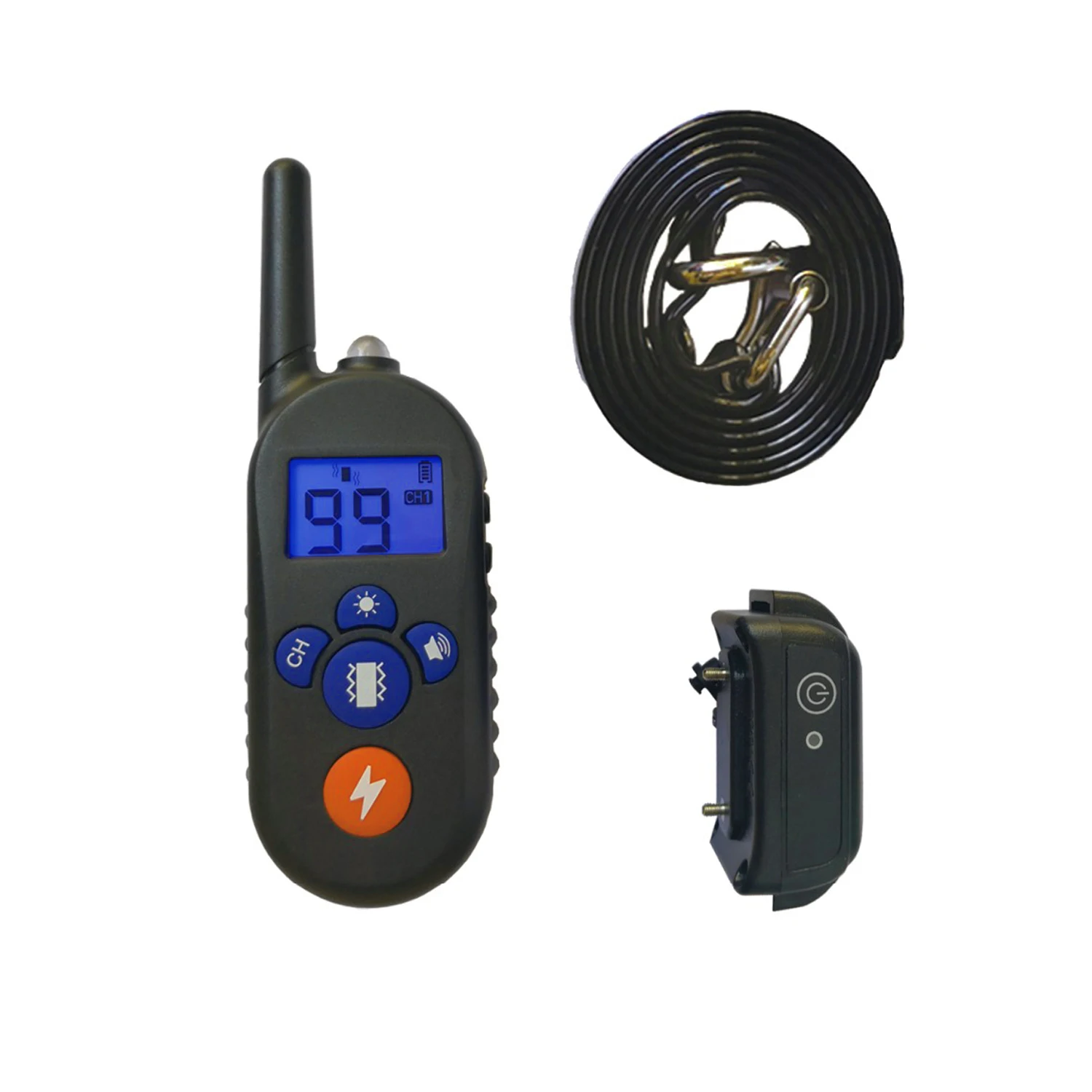 Водонепроницаемый тренировочный ошейник ЖК дисплей звук/вибрация/электрический