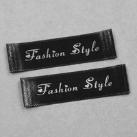 custom satin labels print logo clothes labels for clothing name sewing fabric tags for underwear brand logo tag for luggage bag