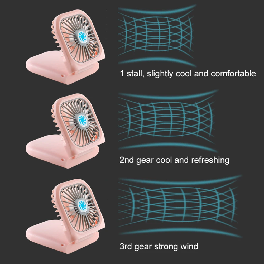Мини Портативный складной USB вентилятор Ручной перезаряжаемый для путешествий 3