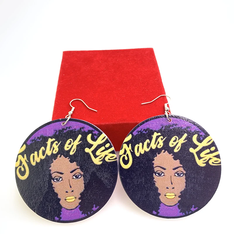 YD & YDBZ пара деревянных сережек для женщин круглые серьги капли этнический диаметр