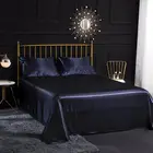 Комплект постельного белья размером кинг-сайз, черная эластичная простыня, с наволочкой, с подкладкой, Текстиль для дома