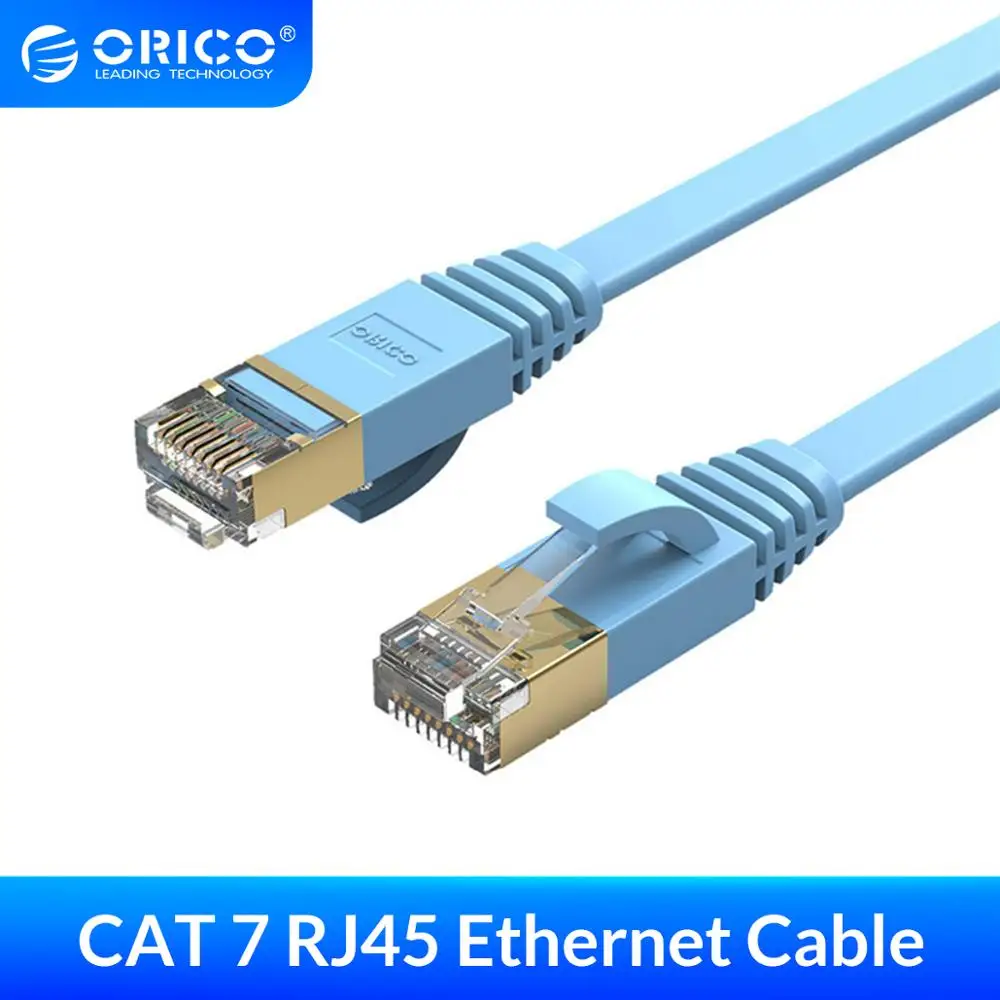 ORICO Cat7 Ethernet кабель RJ45 Cat 7 плоский сетевой Lan патч корд для ПК роутер ноутбука 10000