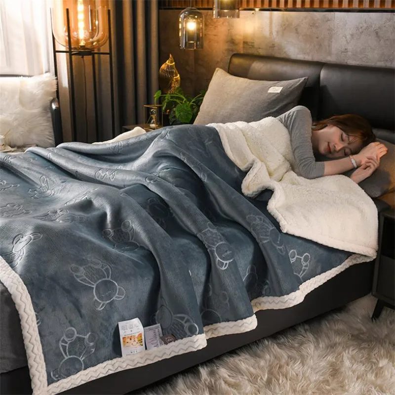 

Really Warm Winter Duvet Brand Luxury Thick Mink Blanket For Beds Fleece Casmere Blankets Throw Blanket Winter Bed Blanket