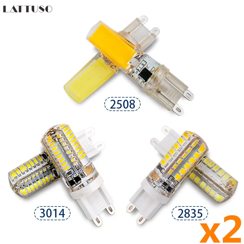 

2pcs/lot G9 LED lamp AC 220V LED Bulb 6W 7W 9W 10W 11W SMD2835 3014 2508 Led Light For Chandelier Spotlight Replace Halogen Lamp