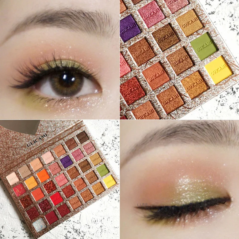 Палитра теней для век матовые блестящие тени косметика 35 цветов| |