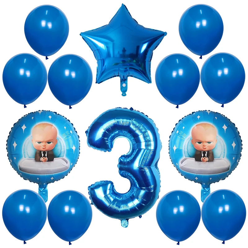 14 шт. с изображениями мультипликационных персонажей Boss Baby шар 30 дюймов номер