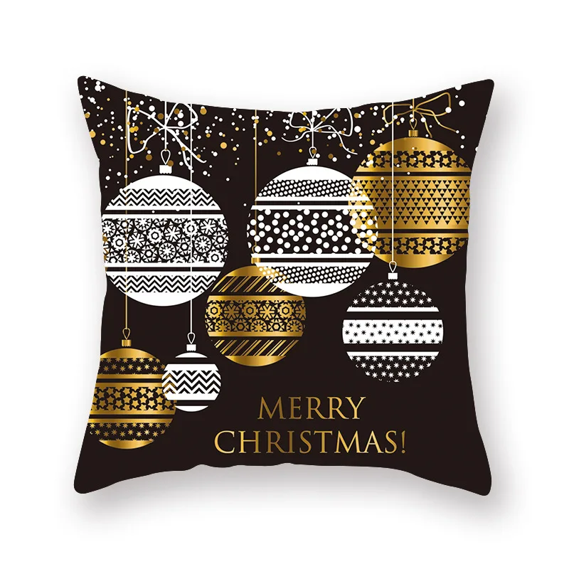 1 шт. Золотая Рождественская елка олень Санта-Клаус узор 45*45 см чехол для подушки