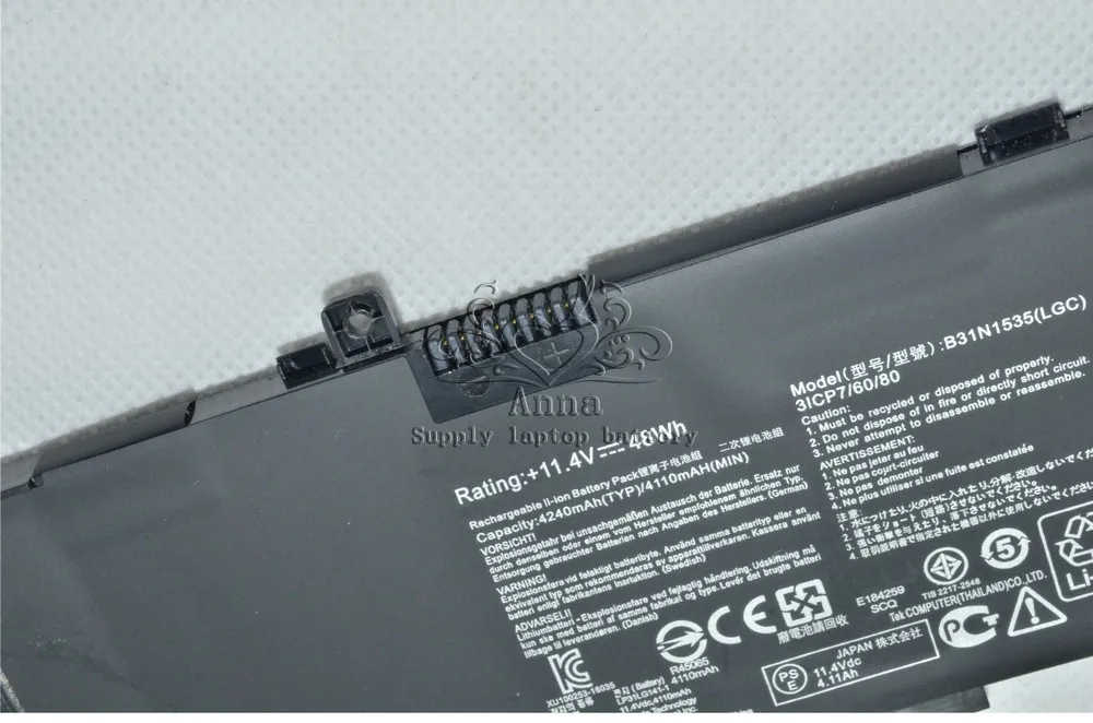 JIGU 0B200 02020000 B31N1535 оригинал аккумулятор для ноутбука ASUS UX310 UX310UA UX310UF X410UA Zenbook 11 4 V