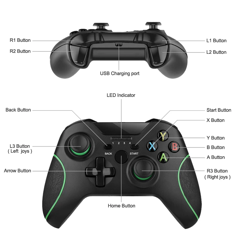 Bluetooth Джойстик контроллер для Xbox One S X PS3 сотовый телефон ПК геймпад Android триггер