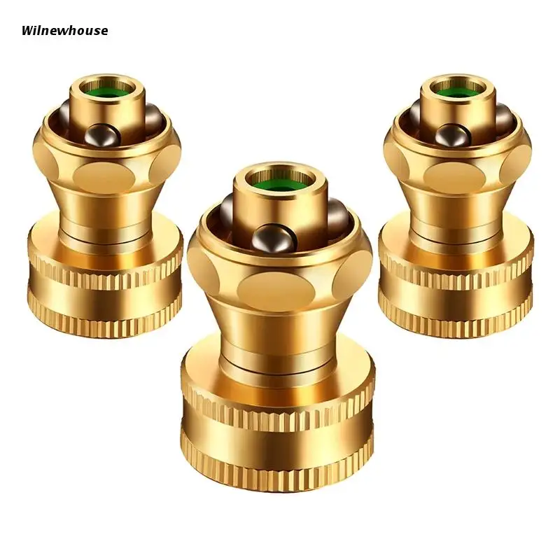 

F63A Garden Hose Nozzle Sprayer Gun Full Brass Nozzle for Washing Car Showering Pets