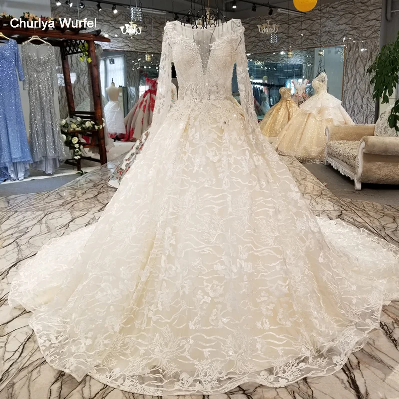 LS1165 свадебное платье с рукавамитюль длинным рукавом 2018 o образным вырезом