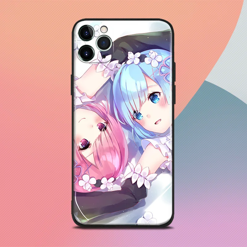 re zero Rem ram anime cute For iPhone se 6 6s 7 8 plus x xr xs 11 pro max soft silicone phone case cover shell