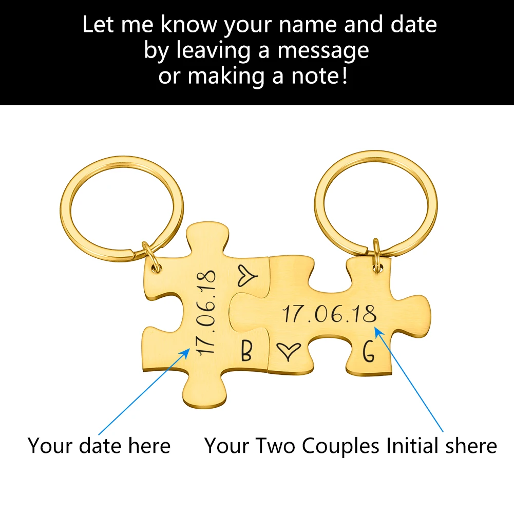 2 шт. подарок бойфренда цепочка для ключей женщин и мужчин пара подарки мужа жены