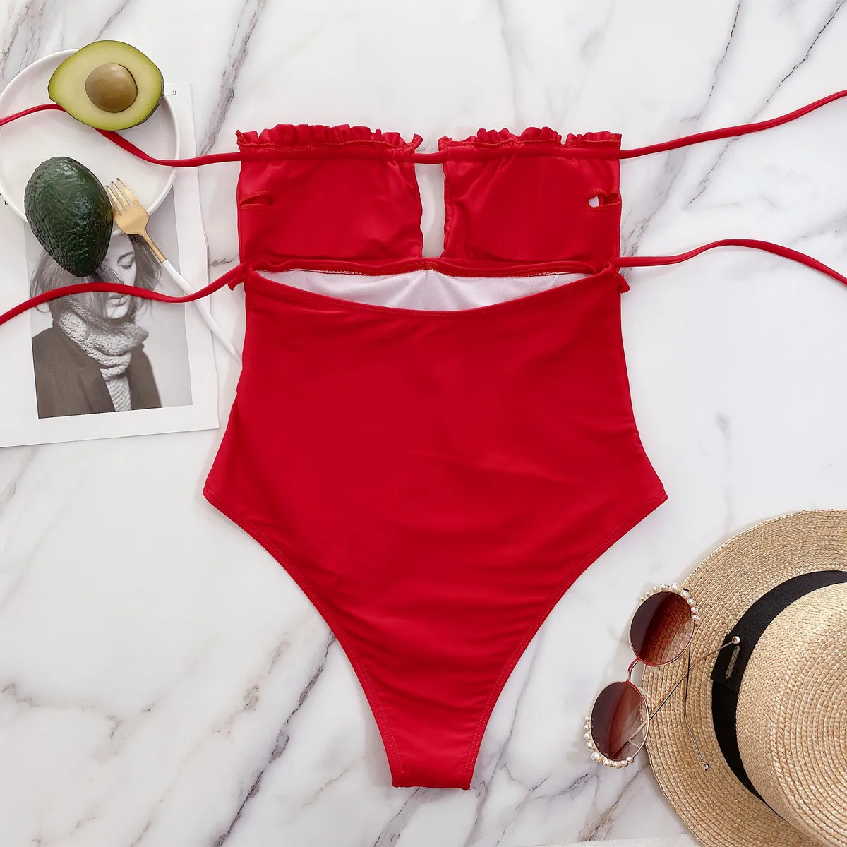 

Sexy High Wasted One Piece Swimsuits Classic Bather Women Bikini Set Push Up Bra Summer New 2021 Top Mujer Swimwear Bathing Suit