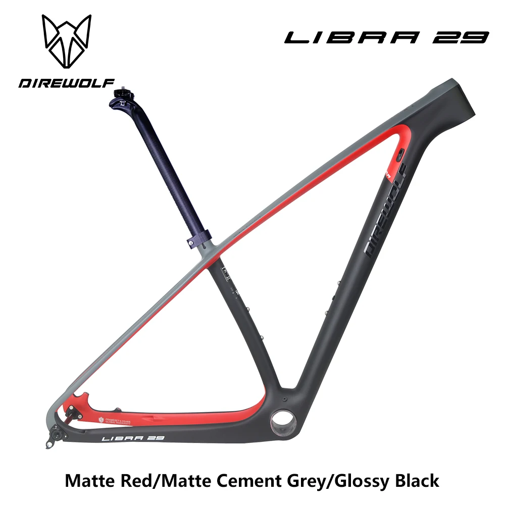 Direwolf MTB углеродная рама 29er hardtail XC T800 Волокно полностью углеродный горный