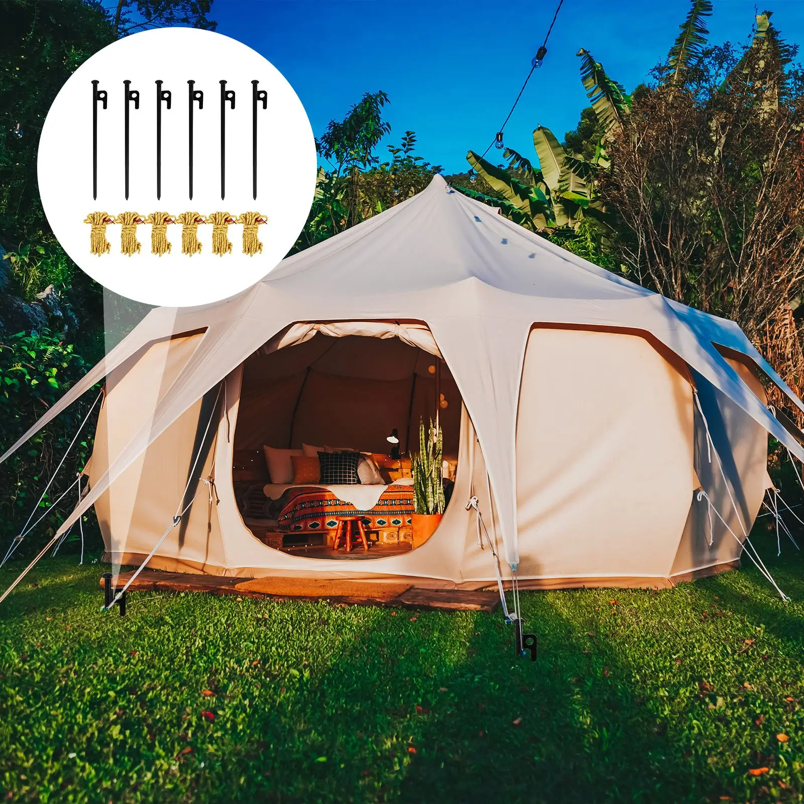 

1 Set Tent Peg Sturdy Prime Premium Durable Tent Stakes Tent Pegs for Camping Hiking
