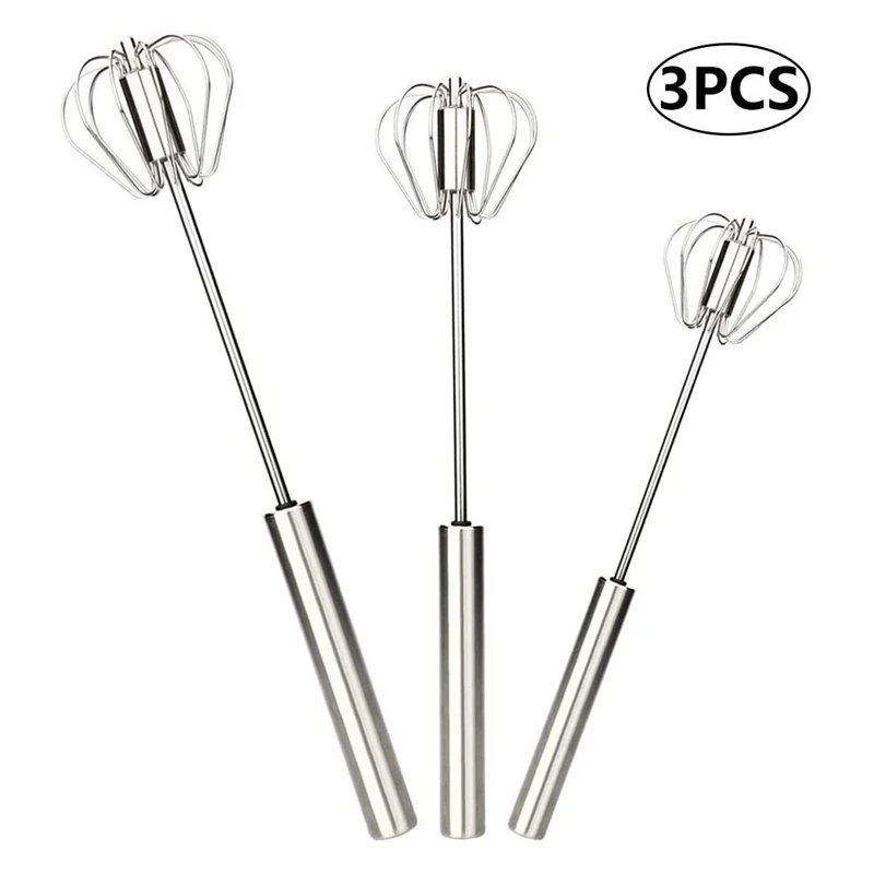 Полуавтоматический Миксер для яиц 3 шт. ручной самоповоротный венчик из