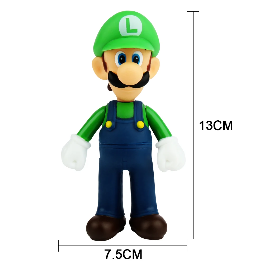 Фигурки супер Mario Bross Luigi ПВХ 13 см игрушки для детей вечерние подарок на день