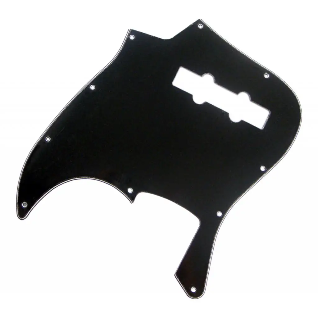

Black PVC 3 Ply Bass Pickguard Scratch Plate for JB Electric Bass Guitar 10 Holes