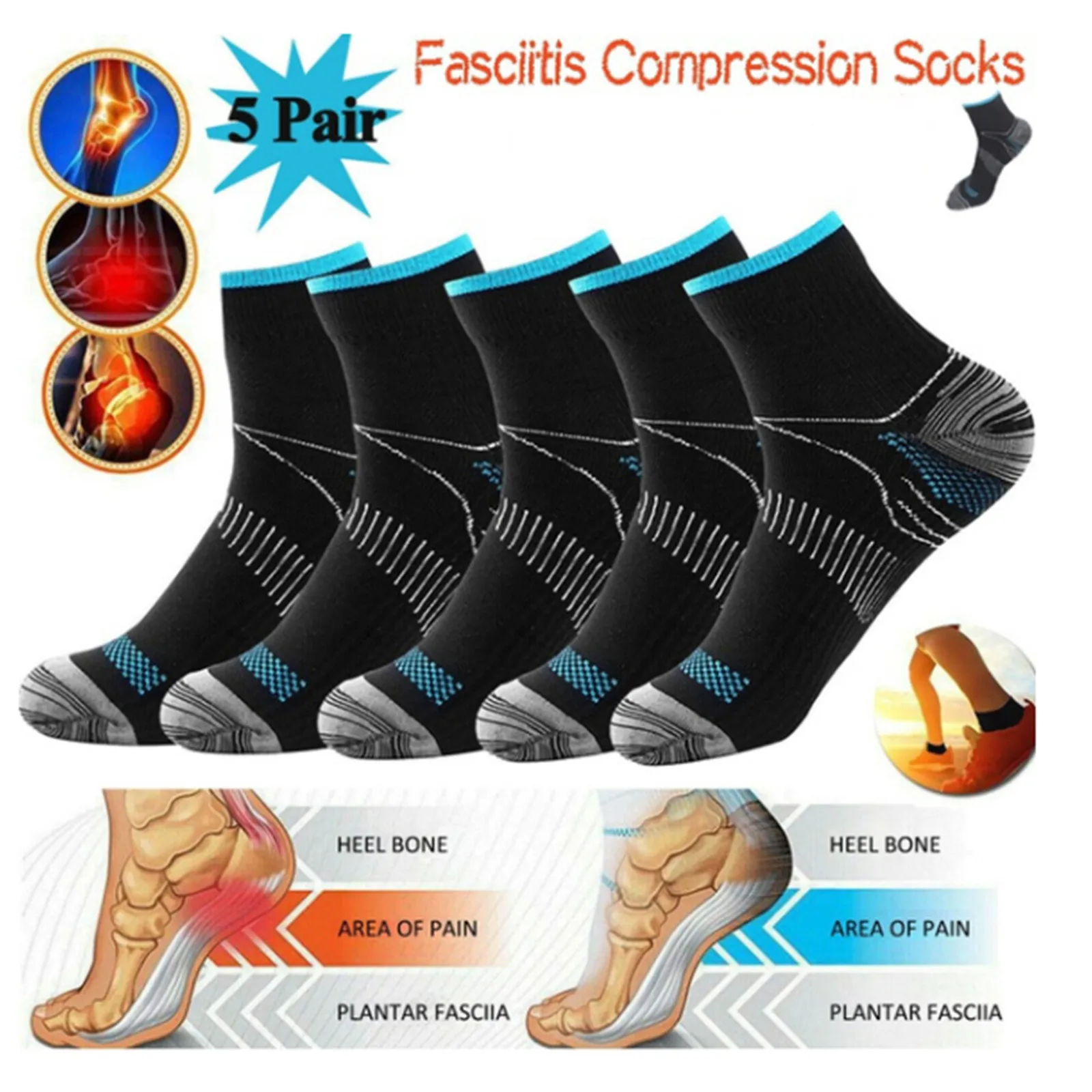 

New 5pairs Men's And Women's Sports Socks Compression Socks Cycling Socks Outdoor Sport Walking High Quality Socks Free Shipping
