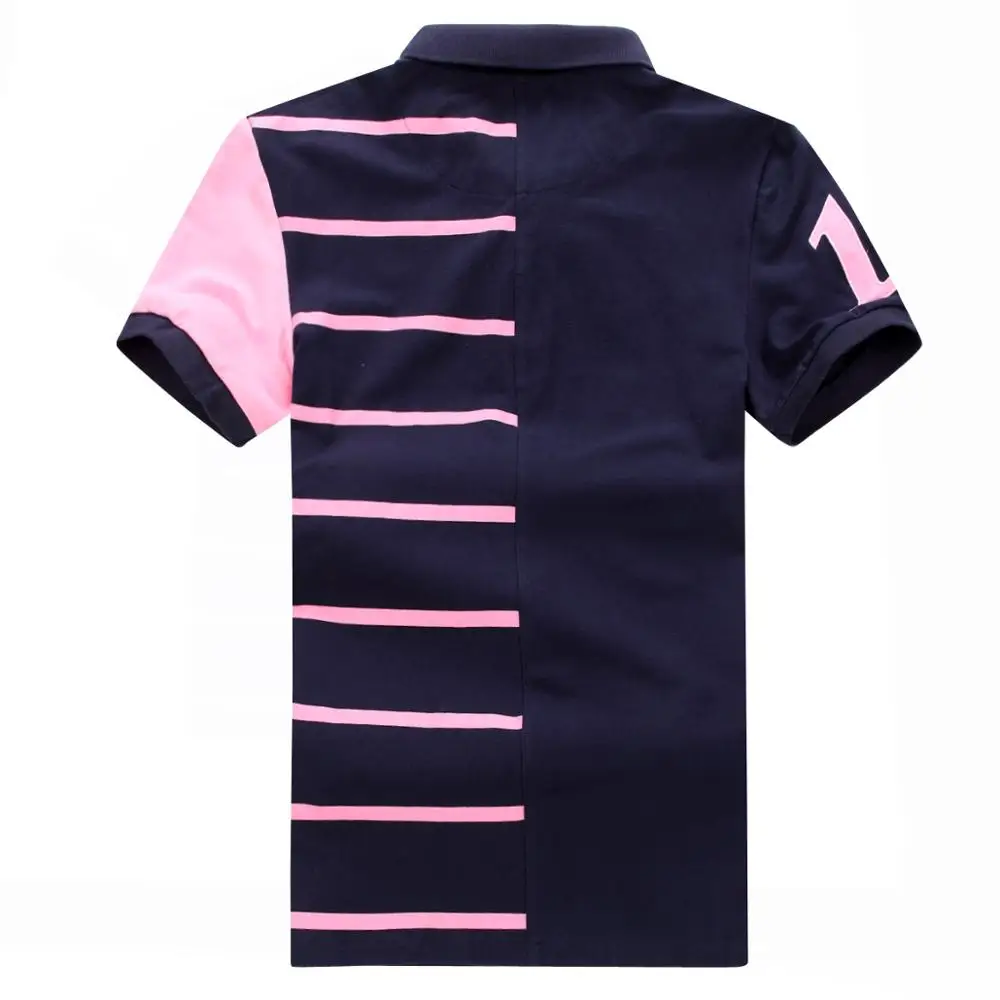 Поло Eden-Park мужское с принтом хлопковая рубашка в полоску размера плюс-3XL лето 2021 |