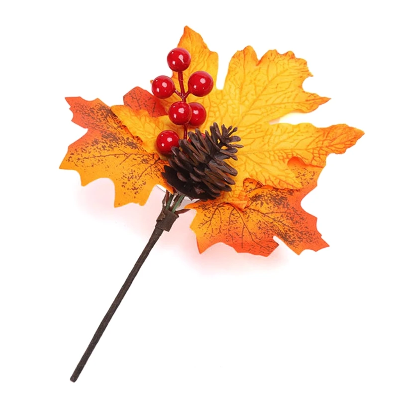 

Artificial Maple Leaves Autumn Fall Pumpkin for Halloween Thanksgiving Home Kitchen Festival Table Centerpieces Decoration 87HA