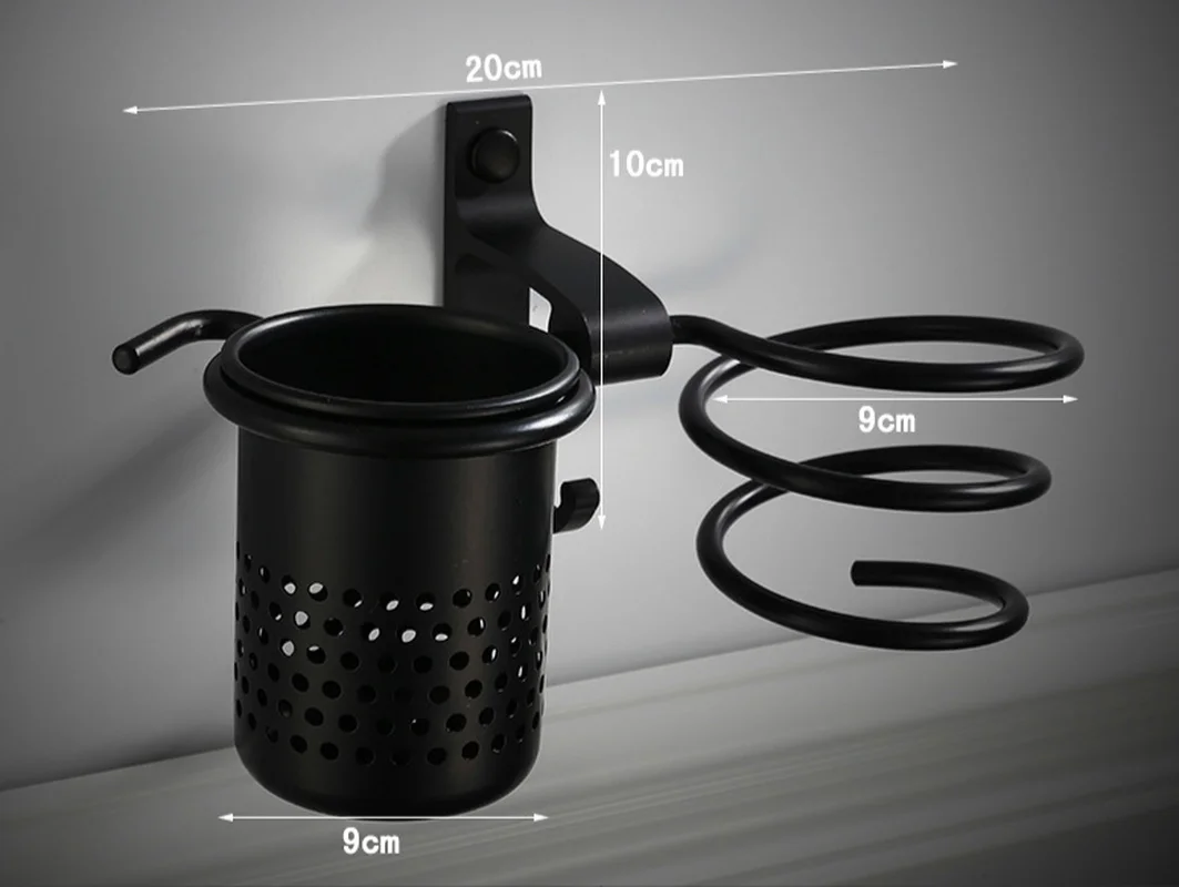 Набор аксессуаров для ванной комнаты #8 полка сушки волос Матовый держатель