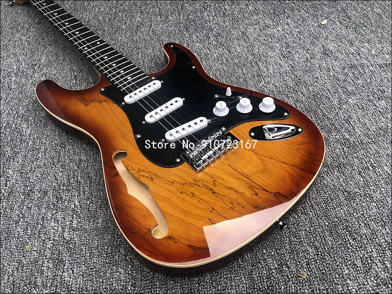 2020 г. высококачественная электрогитара в стиле ST текстурная фанера с картой и