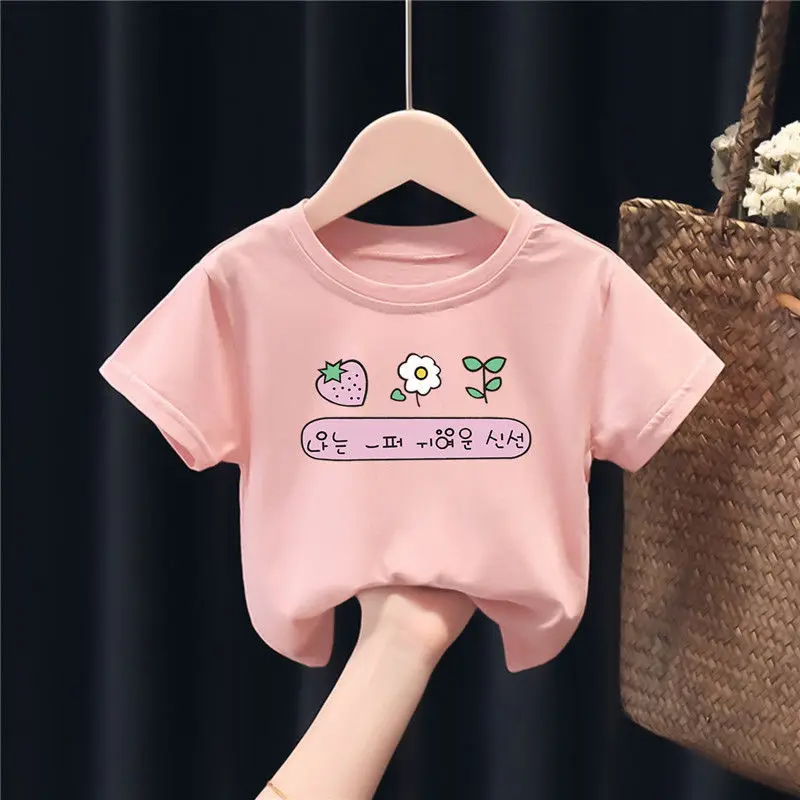 

Cute Print Newborn Baby Tops Tee Kids Clothing Toddler Children O-Neck Cotton Summer Short Sleeve T-Shirt For Infant Boy Girl