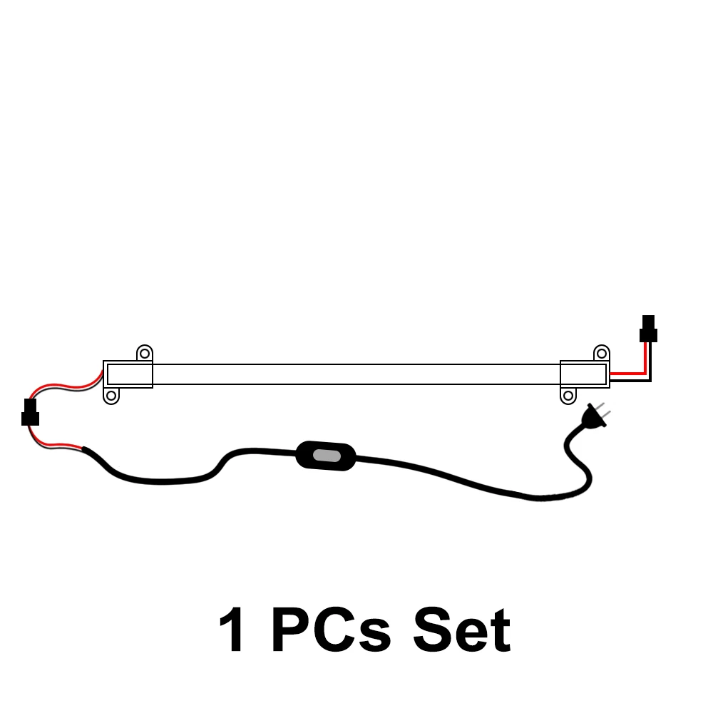 1pcs Set Светодиодный светильник AC220V высокой яркости 8 Вт 72 светодиодный s 50 см энергосберегающий светодиодный Флуоресцентный светильник 1-6 шт. в комплекте - Испускаемый цвет: 1pcs Set