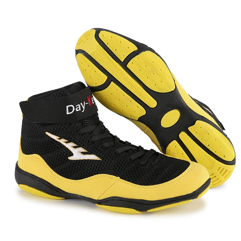 Боксерская обувь для борьбы резиновая дышащая Боевая спортивная фитнеса