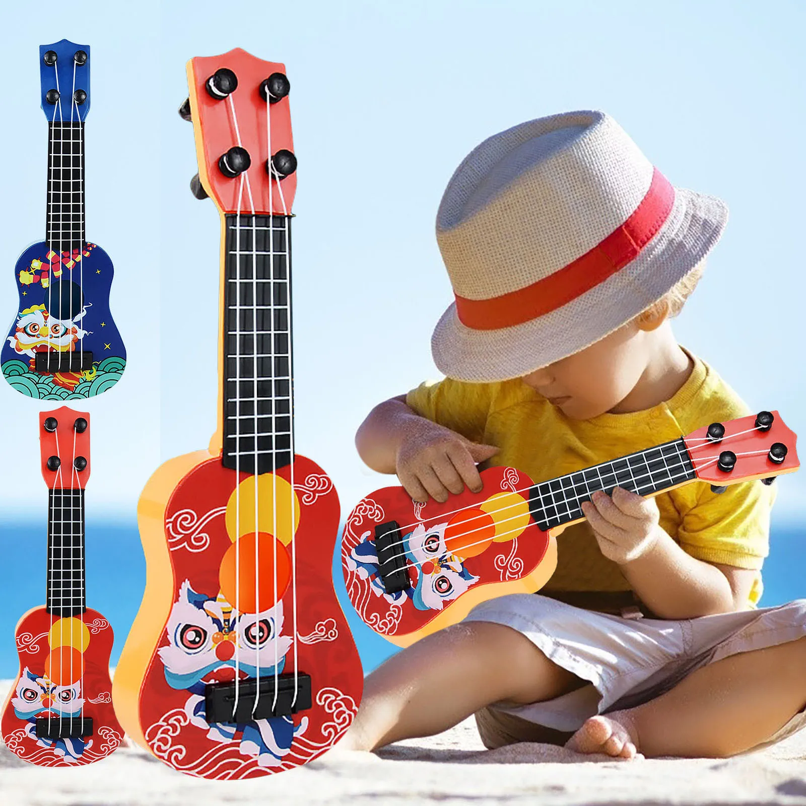 Мини-гитара для детей начинающих Классическая фотогитара обучающий музыкальный