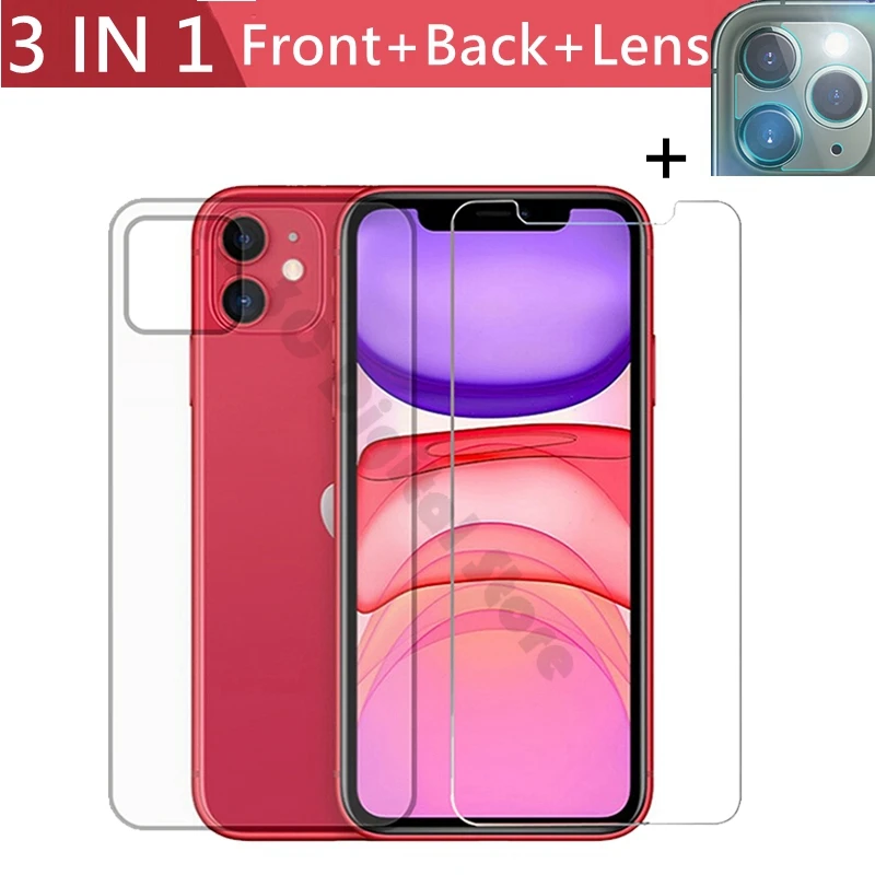 3 в 1 камера + задняя передняя часть закаленное стекло для iPhone 11 Pro Max