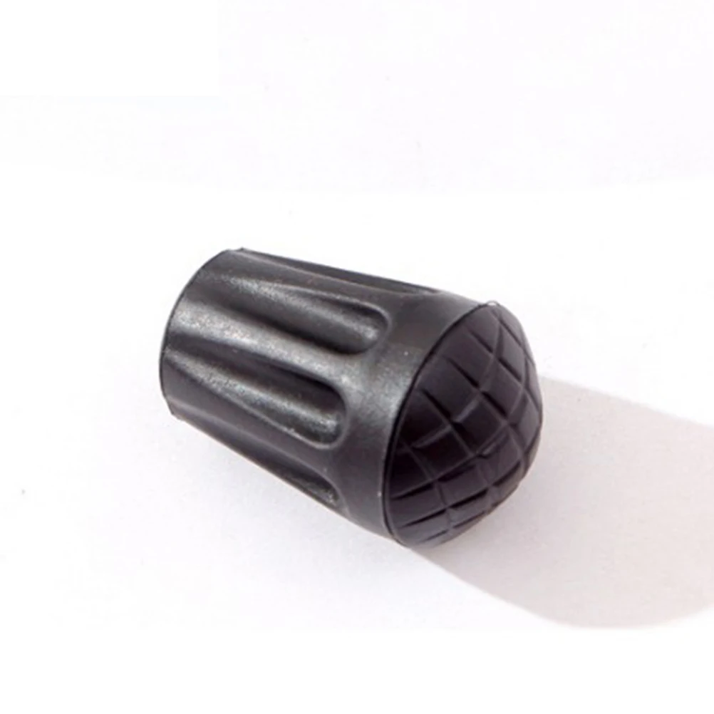 

6pcs 3.3cm Walking Hiking Sticks End Cover Tips Anti-skid Wear-resisting Crutch Tips (Black)