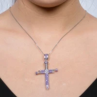 exquisite fashion creative personality charm screw cross pendant necklace for women clavicle luxury aesthetic jewelry