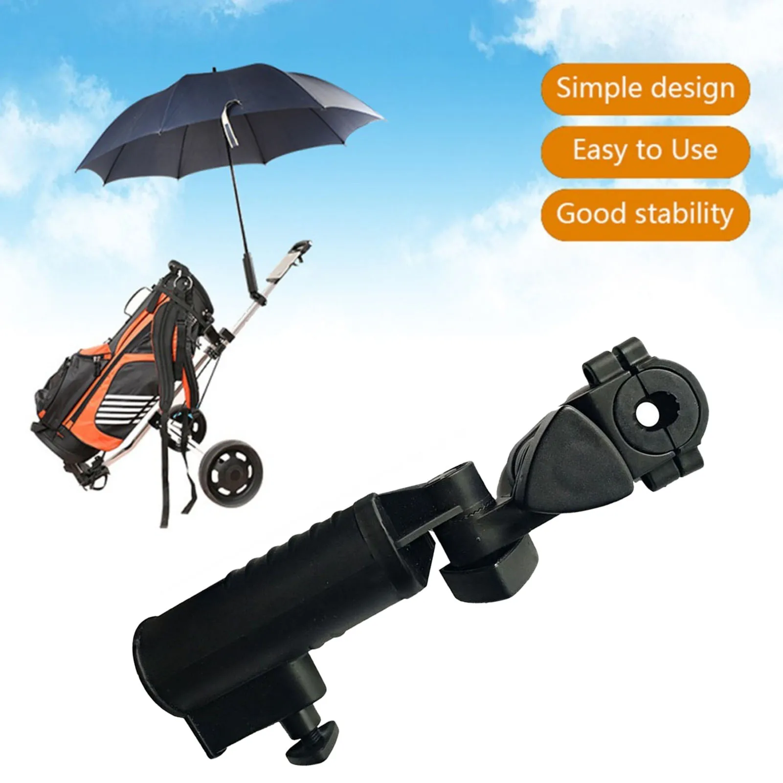 

Durable Golf Club Umbrella Holder Stand For Bike Buggy Cart Baby Pram Wheelchair Drop Shipping