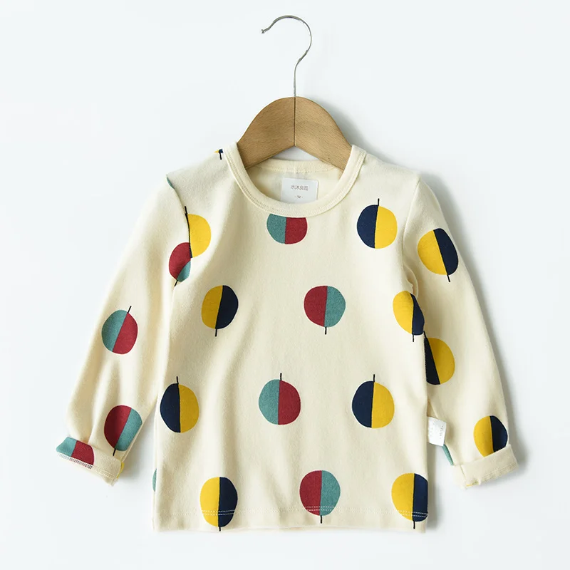 Футболка для маленьких мальчиков и девочек детская одежда на осень зиму рубашки