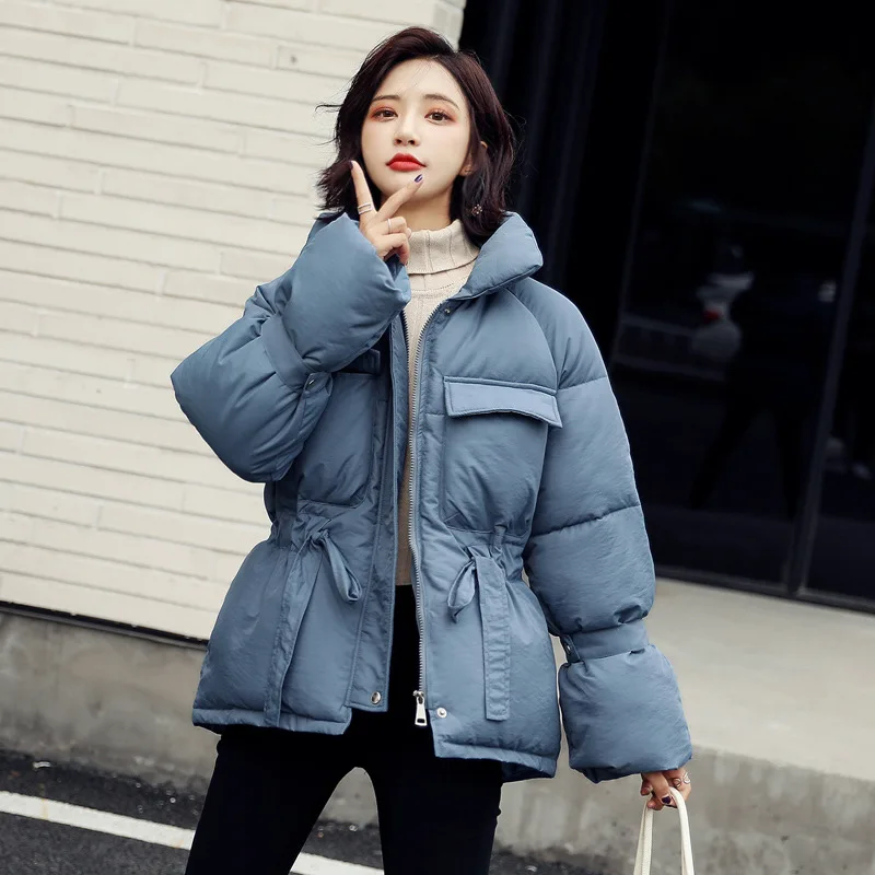 

Women Parkas Winter Warm Stand Collar Cotton Coat Basic Jacket Women Casual Loose Boyfriend Outerwear Parkas