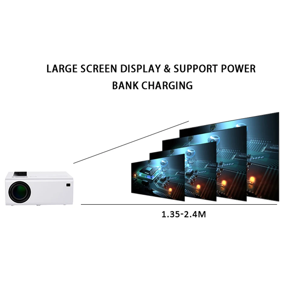 VCHIP Y6 Mini Projector For Home Theater Supports 1080P WiFi TV LED HDMI USB Portable Media Player Smart Phone Beamer With Gift |