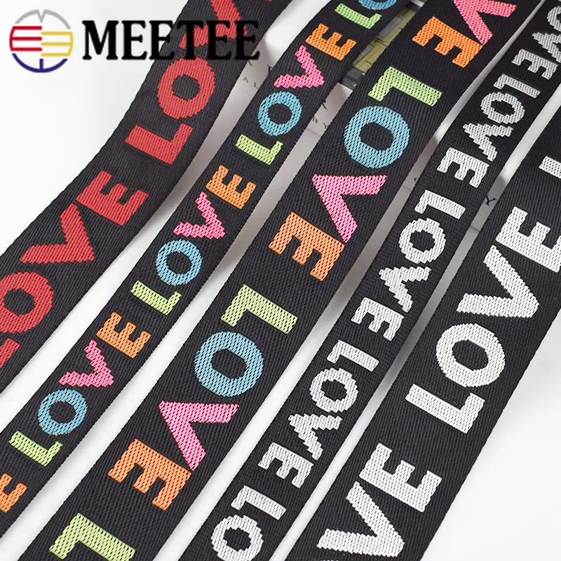 Meetee 8 ярдов 25/38 мм ширина нейлоновая жаккардовая тесьма лента ремень для любви