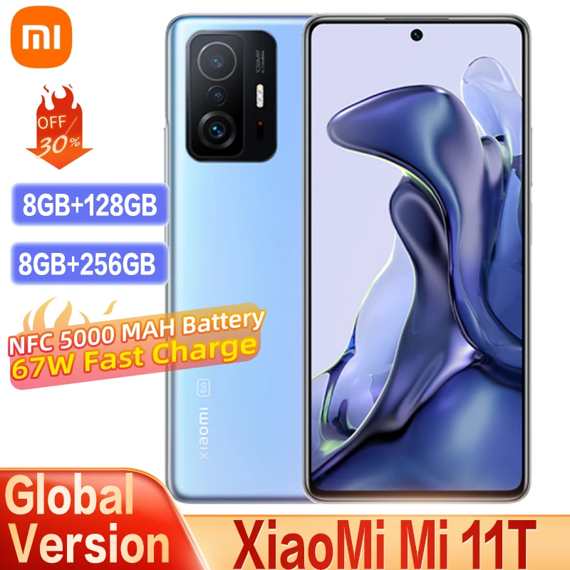 

Смартфон Xiaomi 11T, 8 + 256 ГБ, 1200 дюйма, NFC, 6,67 МП, 67 Вт