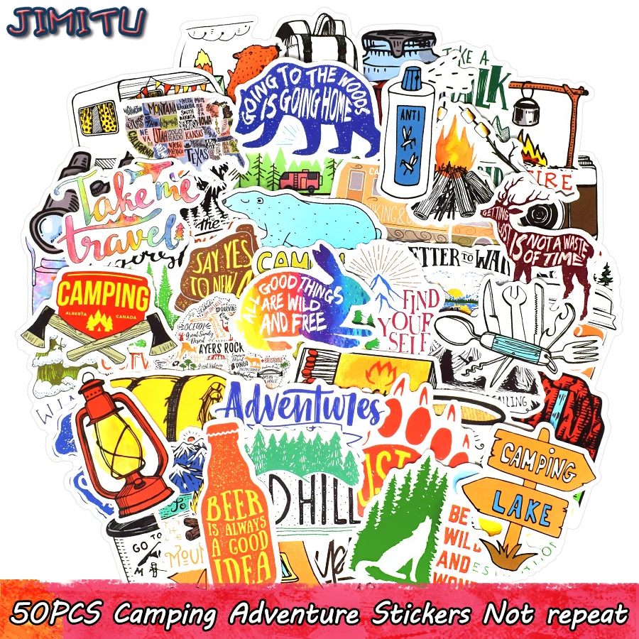 50 шт. наклейка Путешествие для кемпинга на открытом воздухе Приключения природа