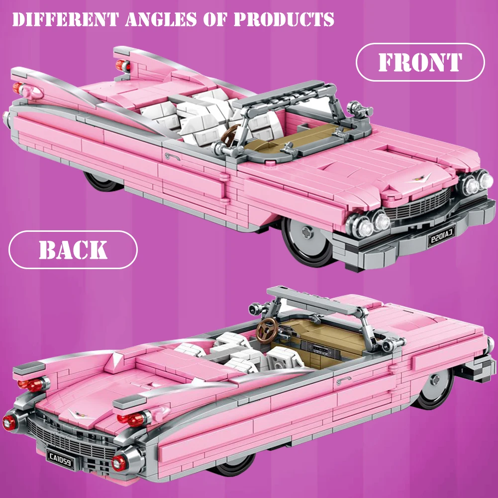 

BZDA City Classic Car MOC Model Bricks Creator high-tech Classical Convertible Racing Vehicle Building Blocks Toy For Kids