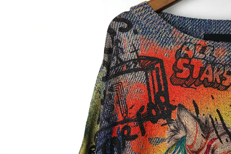 Свитер с пайетками и буквенным принтом, круглый вырез, длинный рукав, модный Свободный Повседневный женский топ размера плюс, Новинка осени, Корея
