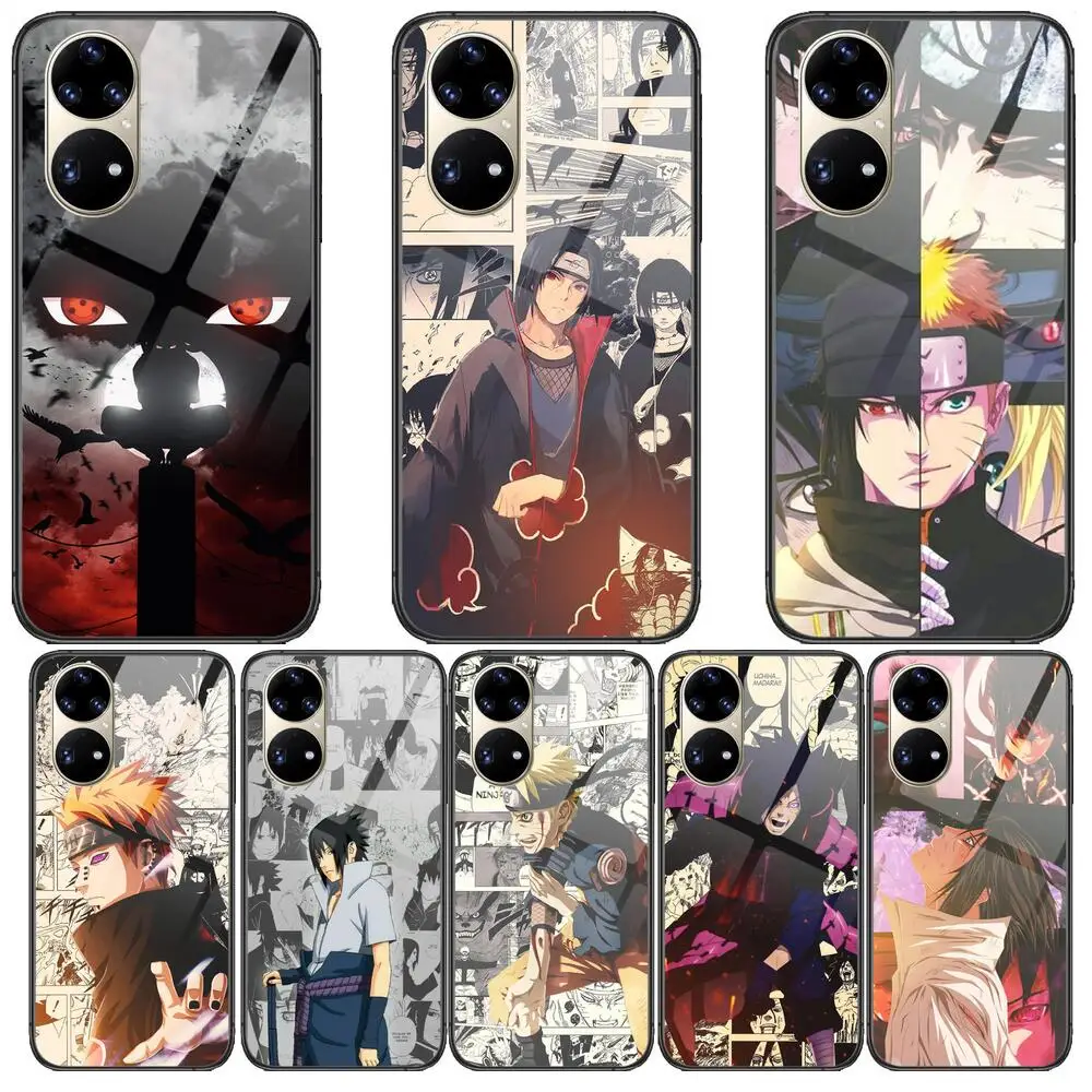 

Akatsuki Anime N-Narutos Tempered Glass Phone Case Casev For Huawei P40 Pro lite 5G P30 P Smart Z 2019 P10 Lite P20 P50