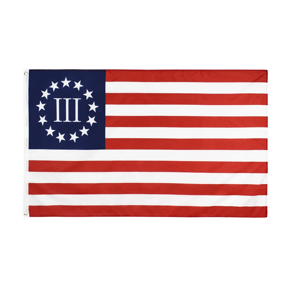 

3x5 футов Betsy Ross Nyberg III флаг три процента 3% революционная война 76